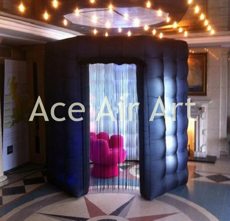 

Beautiful Durable Black/White Octagon Inflatable Photo Booth Enclosure,Customized Social Booth on SALE