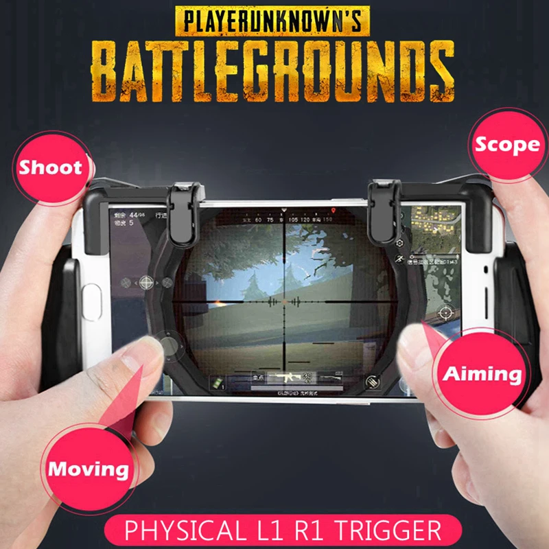 2 * мобильный игровой контроллер L1 R1 Кнопка PUBG триггер для смартфона L1R1 стрельбы