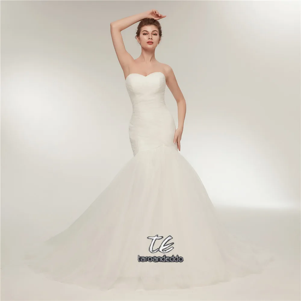 Женское свадебное платье с юбкой годе белое/цвета слоновой кости|wedding dress lace|mermaid