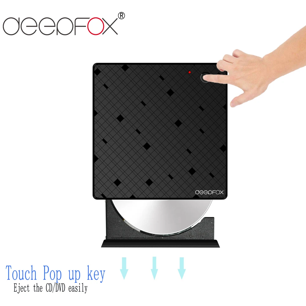 Deepfox 3 0 DVD RW оптический привод проигрыватель CD/DVD ROM внешняя Запись записывающее