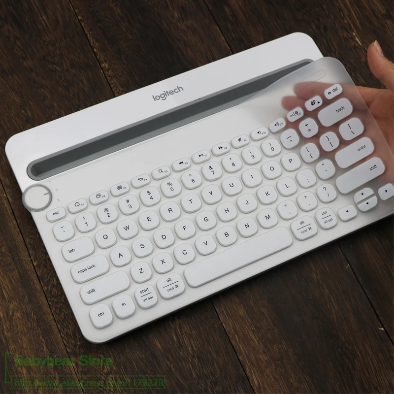 Для logitech K480 Bluetooth многофункциональная клавиатура силиконовая Пылезащитная Беспроводная настольная клавиатура защитная пленка Пылезащитная пленка - Цвет: white
