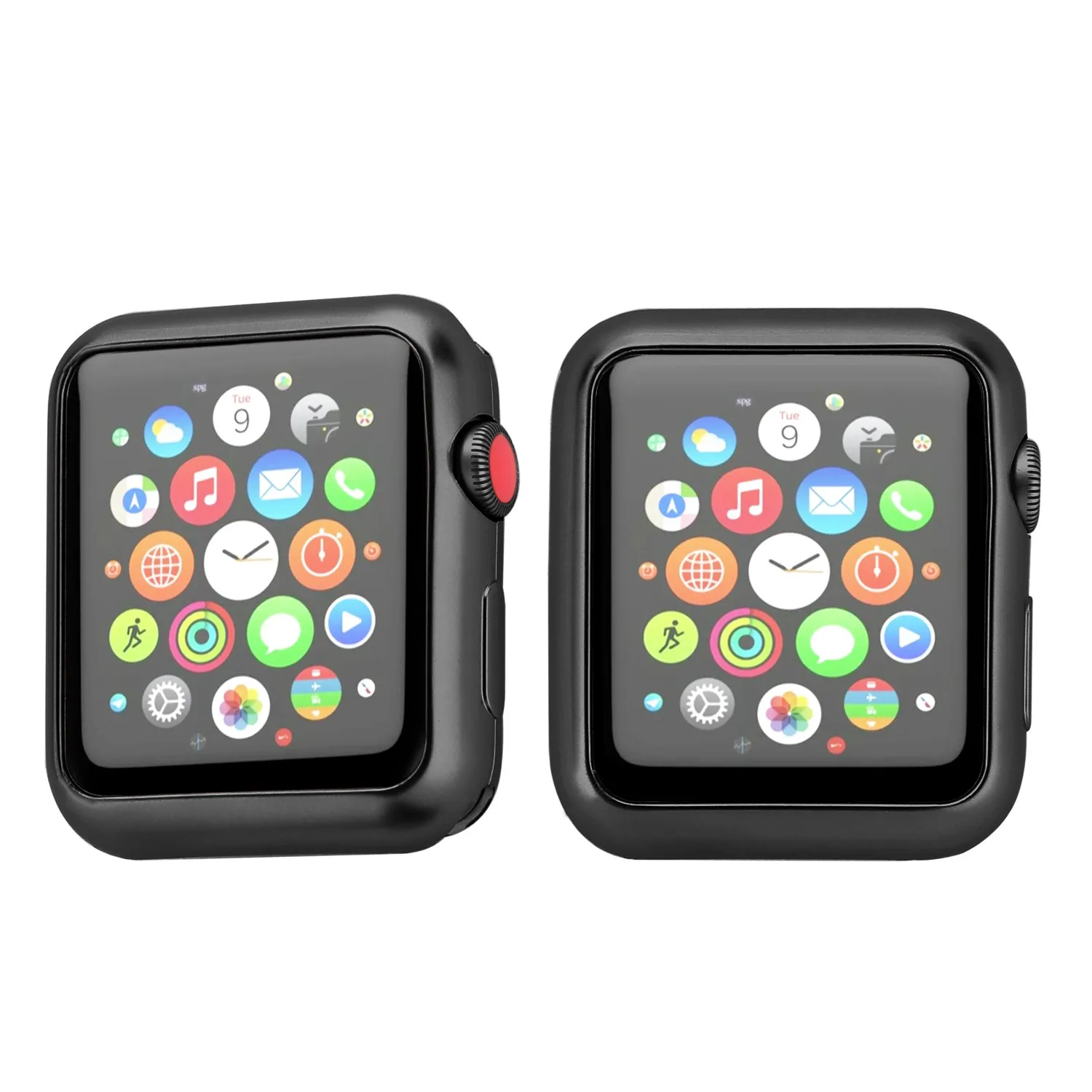 KLFS серии 1/3 Мягкий силиконовый чехол для Apple Watch 38 мм 42 модный покрытый ТПУ