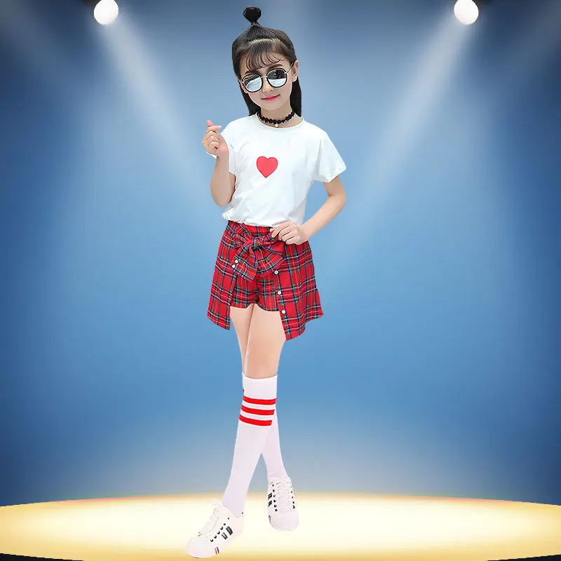 Детский танцевальный костюм в стиле хип-хоп одежда Черлидинга праздничная |