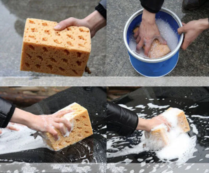 Губка для автомойки кораллового цвета восковая губка польская пена автомобиля