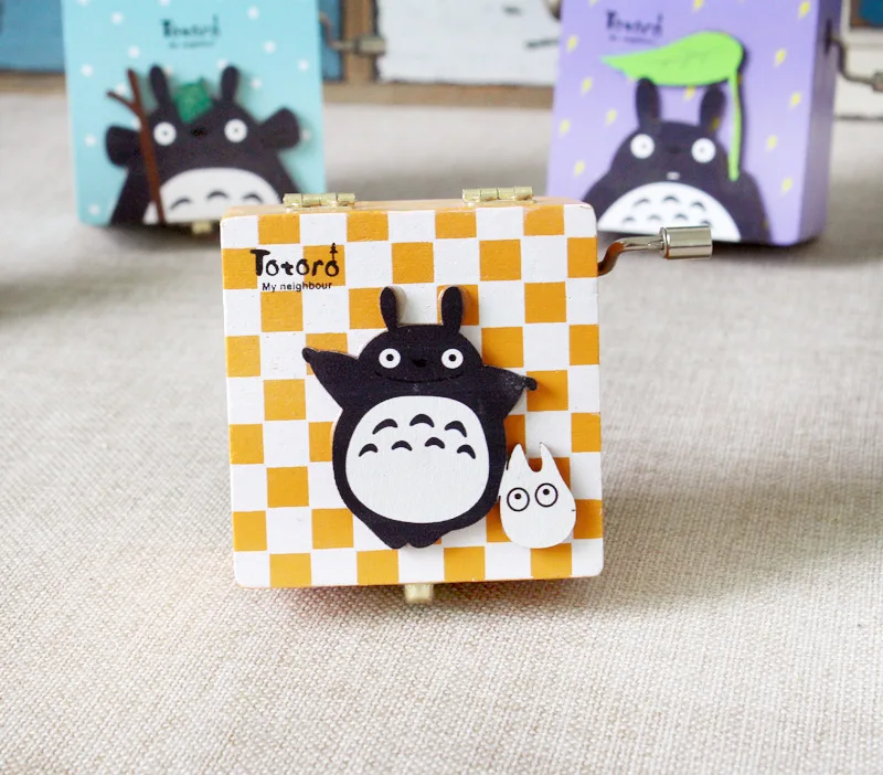 Креативная цветная нашивка Hayao Miyazaki Totoro с деревянным зеркальным музыкальным