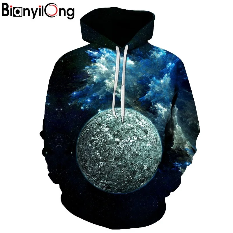 BIANYILONG Новая мода Для мужчин/Для женщин 3d толстовки прин Вселенная планеты