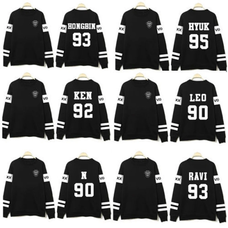VIXX Толстовка хунбин хюк Кен Лев н Рави свитшоты пуловер с капюшоном V.I.X.X. длинный