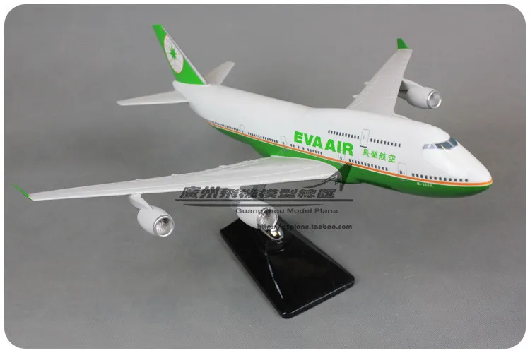 Модель самолета авиакомпании Eva 47 см модель Боинг 747 из смолы Тайвань
