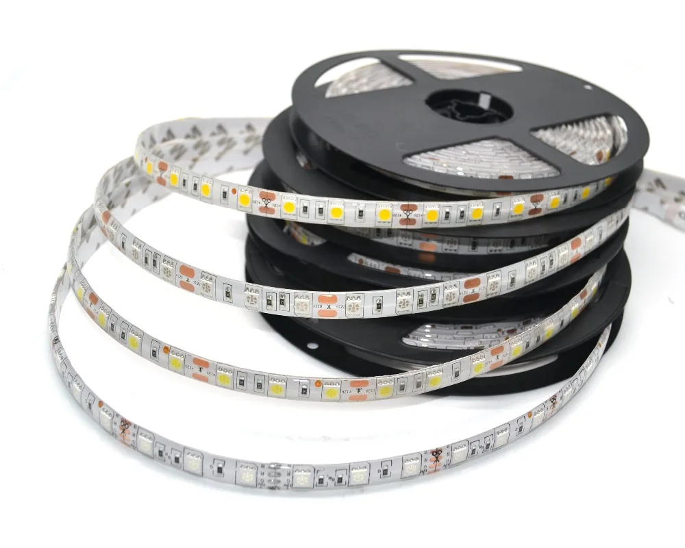 Светодиодная лента 5050 DC 12V Гибкая лампа 60 LED/m 5 м/лот RGB/белый/теплый