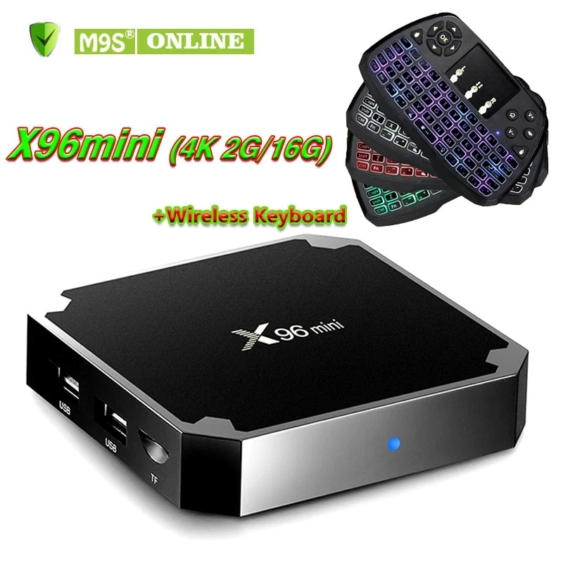X96 MINI Android 7.1 Amlogic S905X Quad Core Smart Set-top Box RAM 2G 16G OTT HDMI H.265 2.4G WIFI Media Player A3 Air Mouse | Электроника