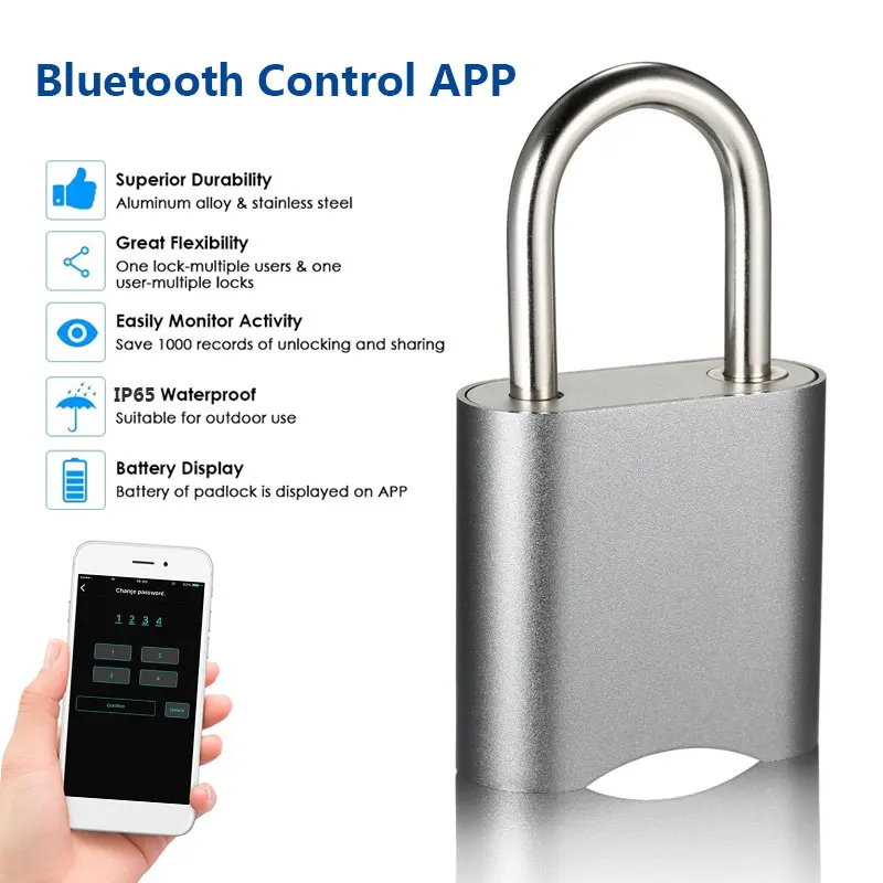 Bluetooth Пароль замок APP Keyless Блокировка открывашка для двери универсальный