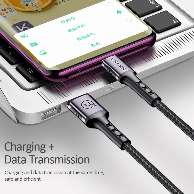 USAMS 5A кабель USB C для быстрой зарядки типа 1 2 м телефона Huawei OPPO Samsung S8 s9 LG Cabo|Кабели