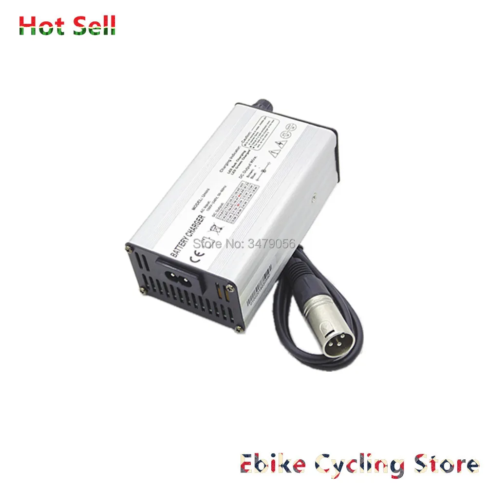 Зарядное устройство для электровелосипеда, 7 S, 10 S, 13 S, 14 S, 24 v, 36 v, 48 v, 52 V, 2A, 2.5A, 3A, 4A, с разъемом DC XLR, RCA для электрического велосипеда, зарядное устройство