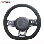 Чехол на руль, замшевый чехол рулевого колеса автомобиля для Volkswagen VW Golf 7 GTI Golf R MK7 VW Polo GTI Scirocco 2015 2016