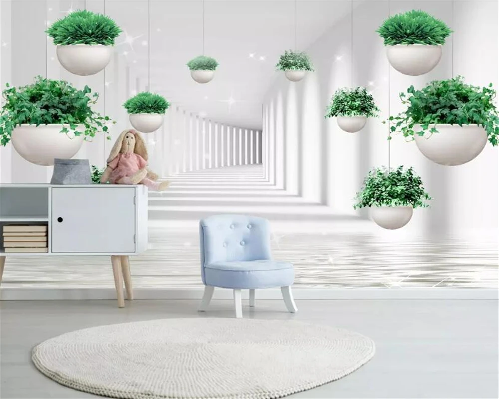 3d обои beibehang HD на заказ настенные маленькие свежие Подвесные Растения космос