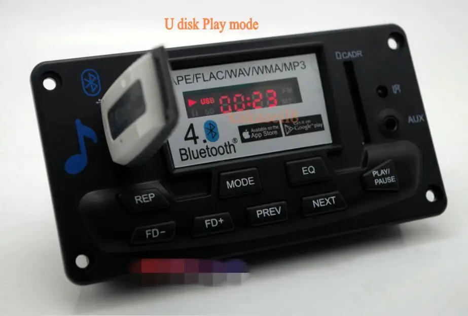 Модуль платы декодирования MP3 со светодиодный Ной подсветкой Bluetooth 4 0 12 В DIY
