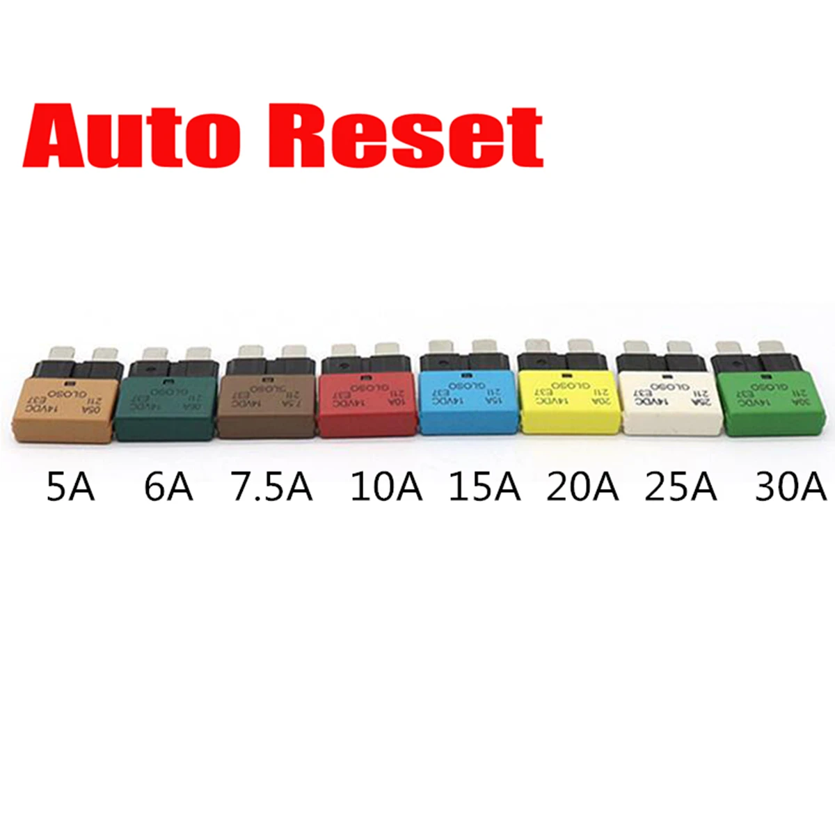 Автоматический/ручной сброс предохранителя ATC DC14V/28V 5A 6A 7.5A 10A 15A 20A 25A 30A для лодок