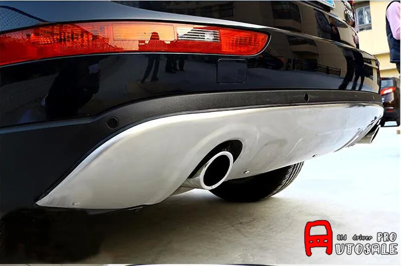 Нержавеющая матовая защита переднего и заднего бампера противоскользящая