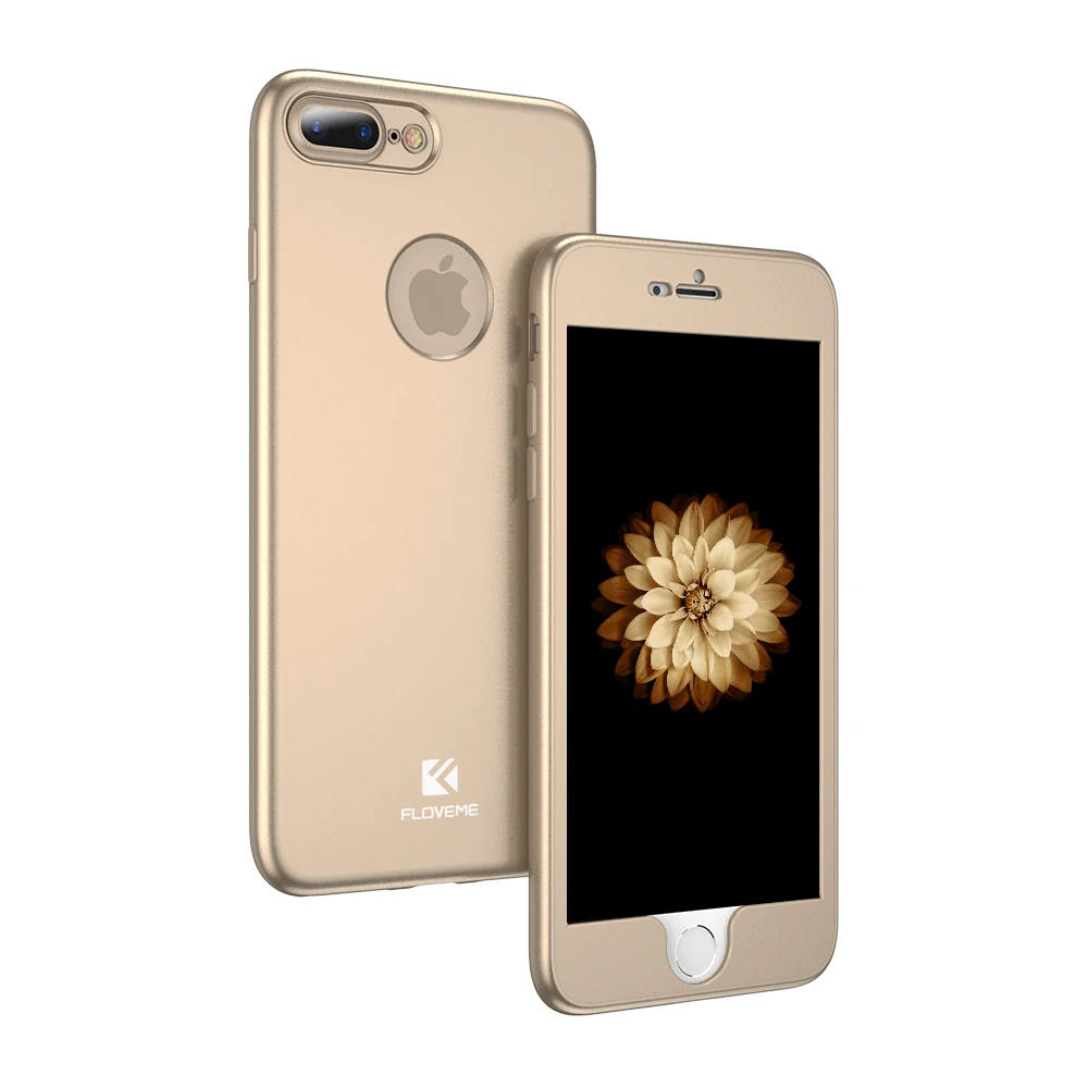 Floveme 360 Полный Защитный чехол для iPhone 7 плюс 6 6S Чехол телефона 2 в 1 предмет + ТПУ