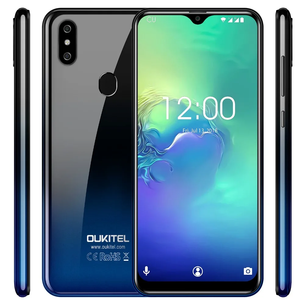 OUKITEL C15 Pro 6,0 HD дюймов 2 ГБ 16 ГБ Android 9,0 мобильный телефон MT6761 отпечаток пальца лица ID 4G LTE смартфон Капля воды экран