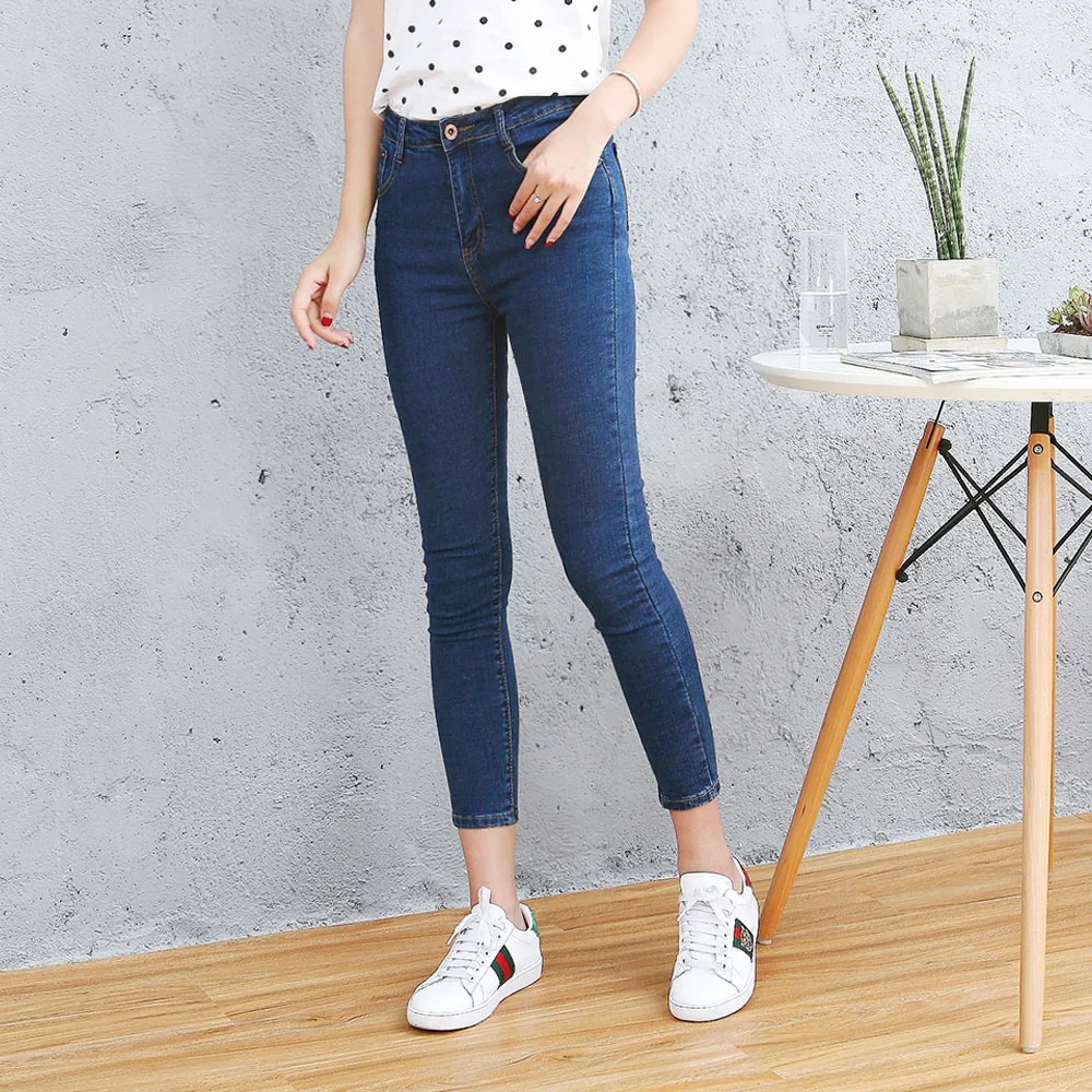 Slim Jeans For Women Skinny High Waist Woman elasticity Pants Stretch Black office lady style |