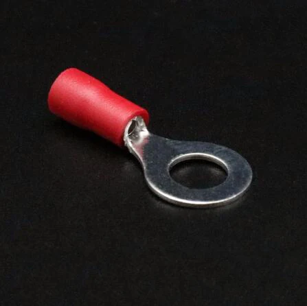 500 шт. RV5.5-4S RVS5.5-4 изолированного провода кольцо разъем обжимной вывод 12-10 AWG 4-6mm2 |