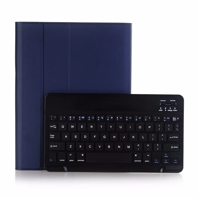 Navy Blue Ультра-тонкий легкий умный чехол Авто спящий кожаный чехол+ Bluetooth беспроводная клавиатура-чехол для iPad Air 1 Air 2 iPad pro 9,7 - Цвет: Navy Blue