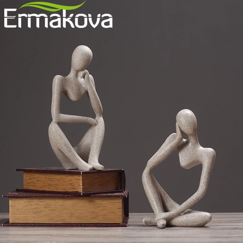 Ермакова песчаник мыслитель Статуэтка абстрактное искусство Природные ремесла