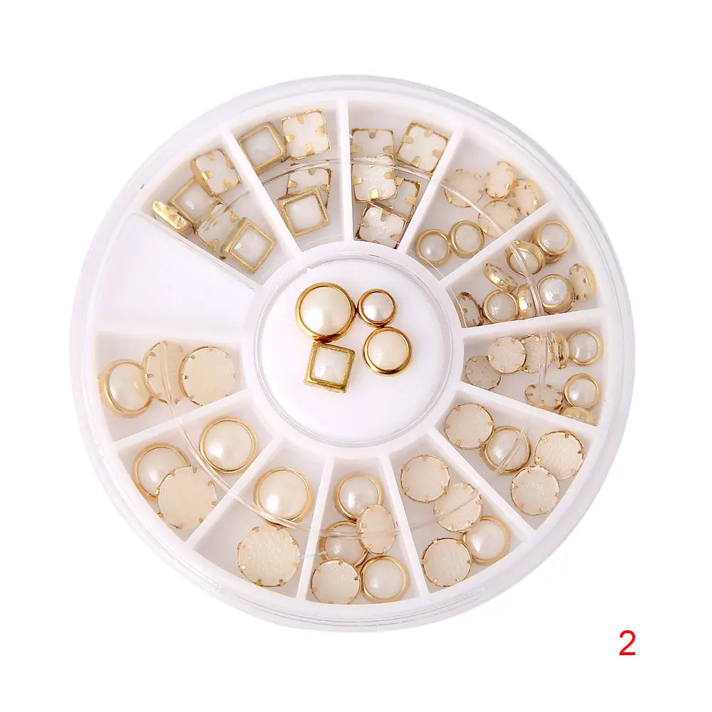 1 коробка украшения для дизайна ногтей металлические края блестящие 3D Ногти