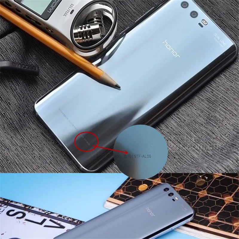 Для huawei Honor 9 STF-AL10/AL00 стеклянная задняя крышка батарейный чехол