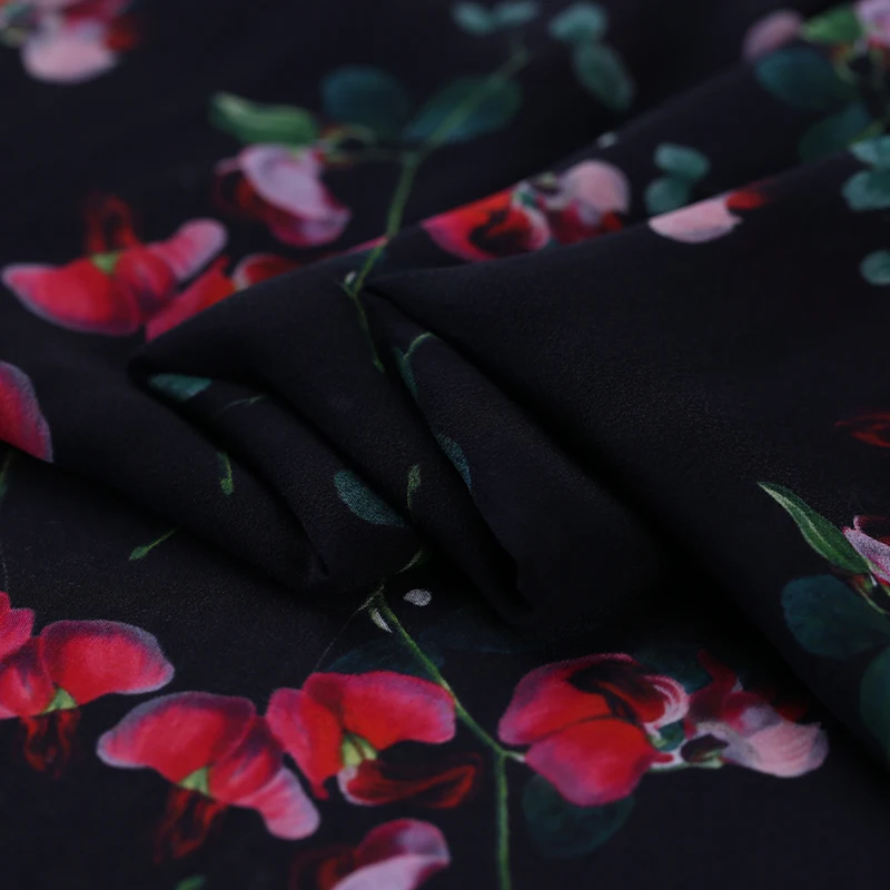 135 cm digital inkjet georgette silk fabric 10mm translucent soft shirt dress wholesale cloth | Дом и сад