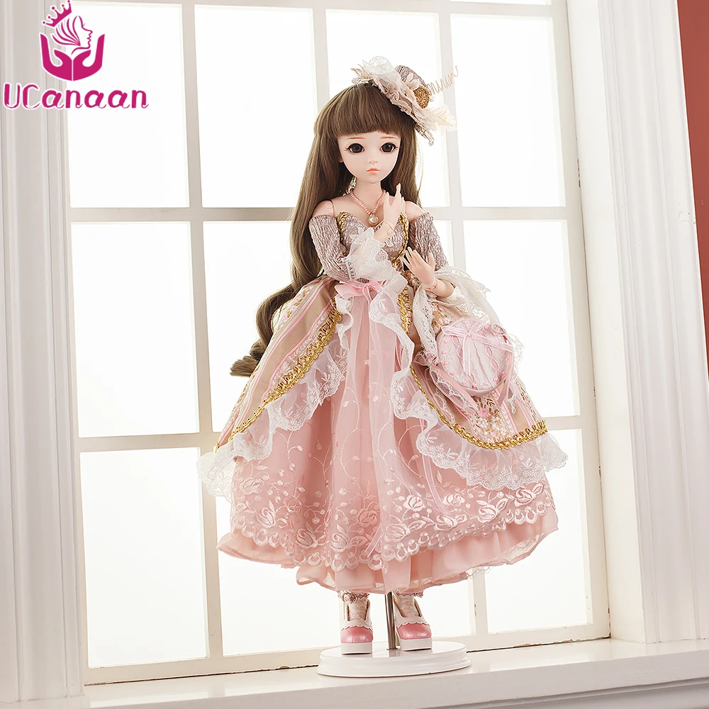 UCanaan 60CM SD BJD Doll 1/3 Girl Princess Dress Long Hair Toys With Outfit Shoes Wigs Makeup Clothes 18 Ball Joints Dolls | Игрушки и