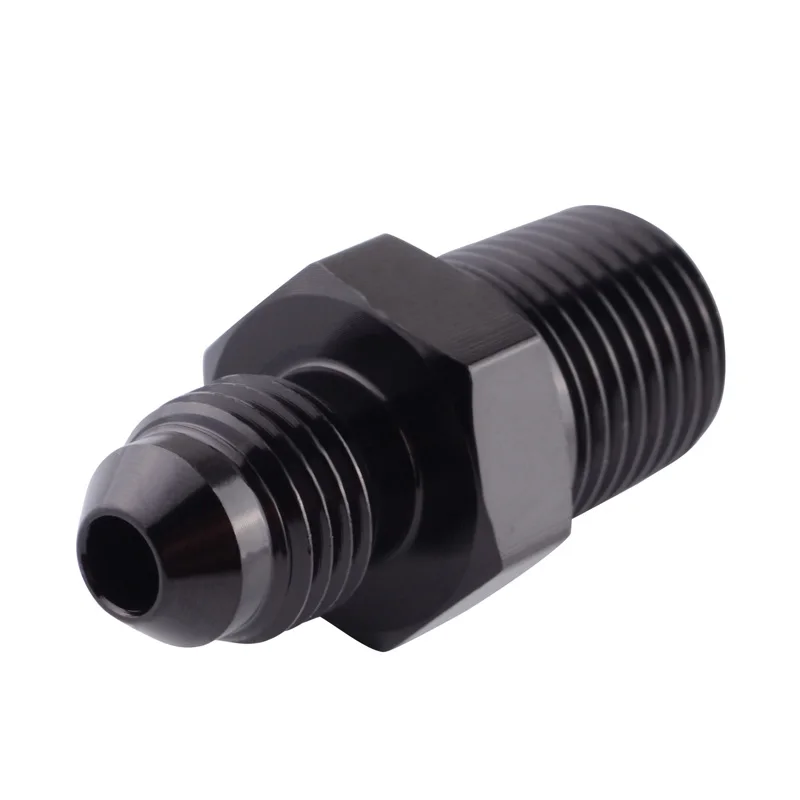 evil energy Aluminum Male AN4 To 1/4'' NPT to 1/8''NPT Thread Straight Adapter Pipe Fuel Oil Fitting Hose Black |