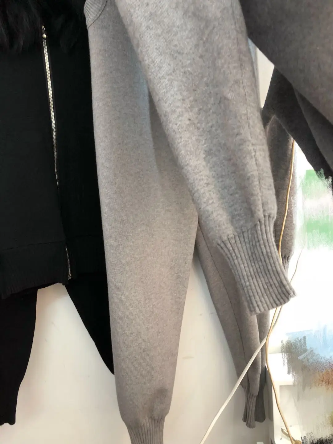 ALPHALMODA Зимние новые трикотажные костюмы куртка с капюшоном из натурального меха вязаные брюки женские модные широкие брюки Chandal Mujer спортивный костюм