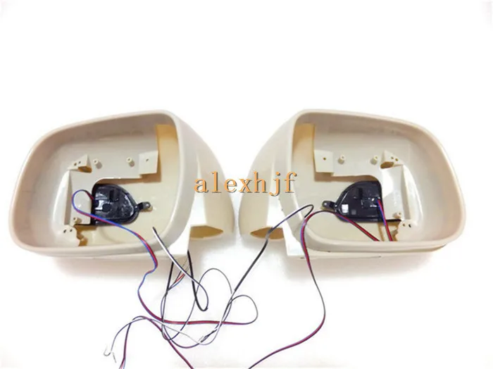Светодиодный зеркальный фонарь заднего вида+ чехол для Lexus RX350 03~ 09 Toyota Alphard Noah Voxy, желтые поворотники+ DRL+ наземная лампа
