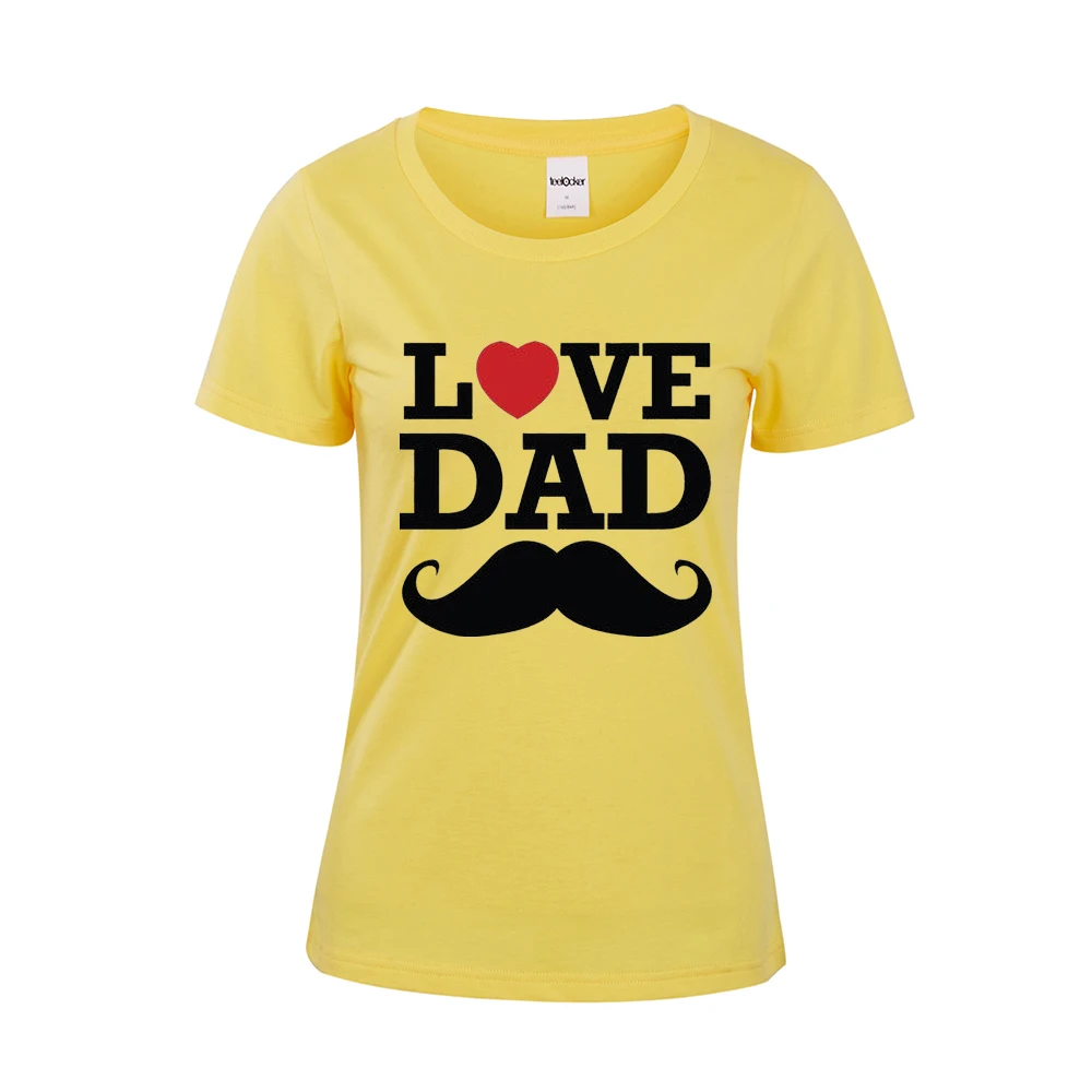 Увлекательная рубашка с принтом Love Dad humored усами забавная для папы | Мужская