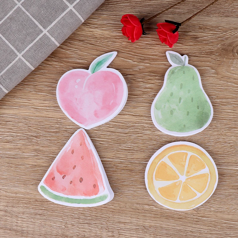 Fresh Lemon Pear Peach Watermelon Memo Pads 30 pages/pack Sticky Notes Planner Writing Sticker Student Stationery Notepad | Канцтовары