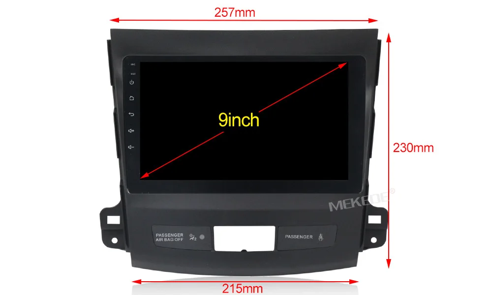 MEKEDE Автомобильная магнитола dvd мультимедиа " Android 8,1 для Mitsubishi Outlander 2006- peugeot 4007/Citroen C-Cross gps навигация