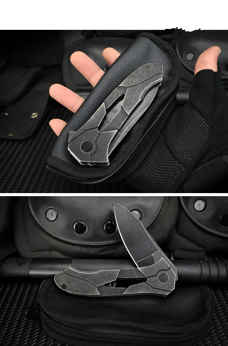 D2 стальное лезвие + Все стали ЧПУ резные ручка складной нож наружный Тактический