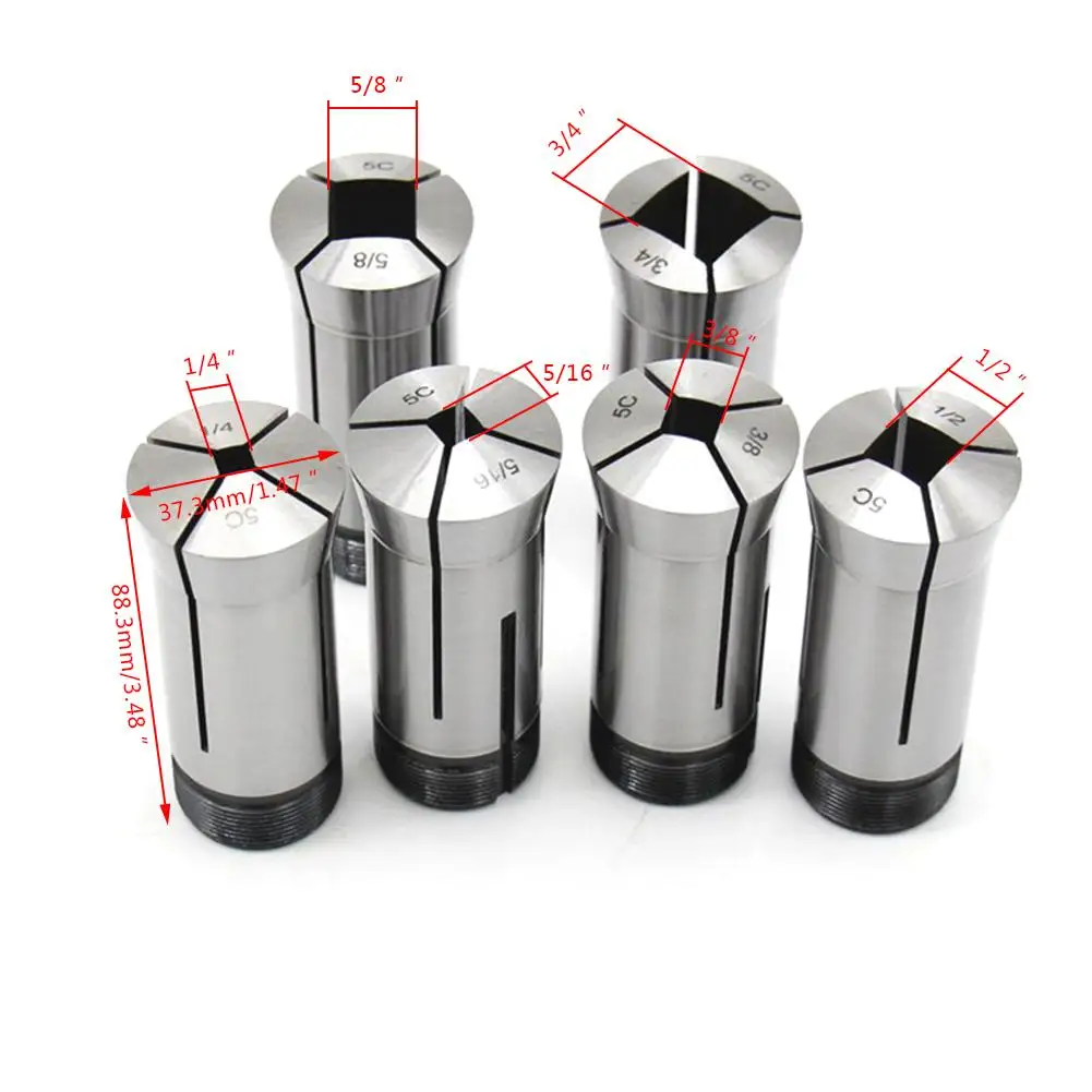 

6Pcs/set 5C Collet Stop Set For Hardinge Lathes Chuckers Mills CNC Shaft Chuck Positioner Locator