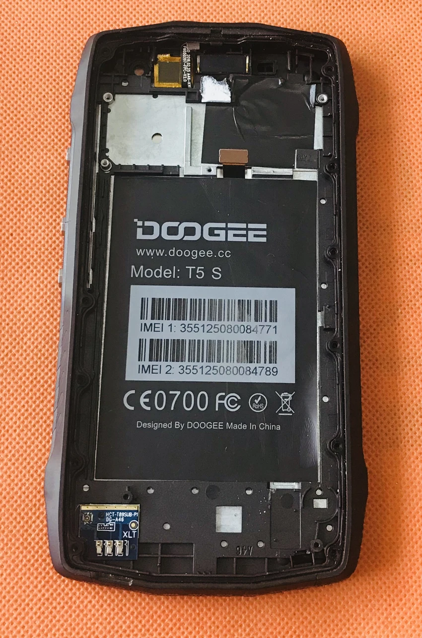 Оригинальный ЖК дисплей б/у экран + сенсорный передняя Рамка Для DOOGEE T5S T5 S MTK6735