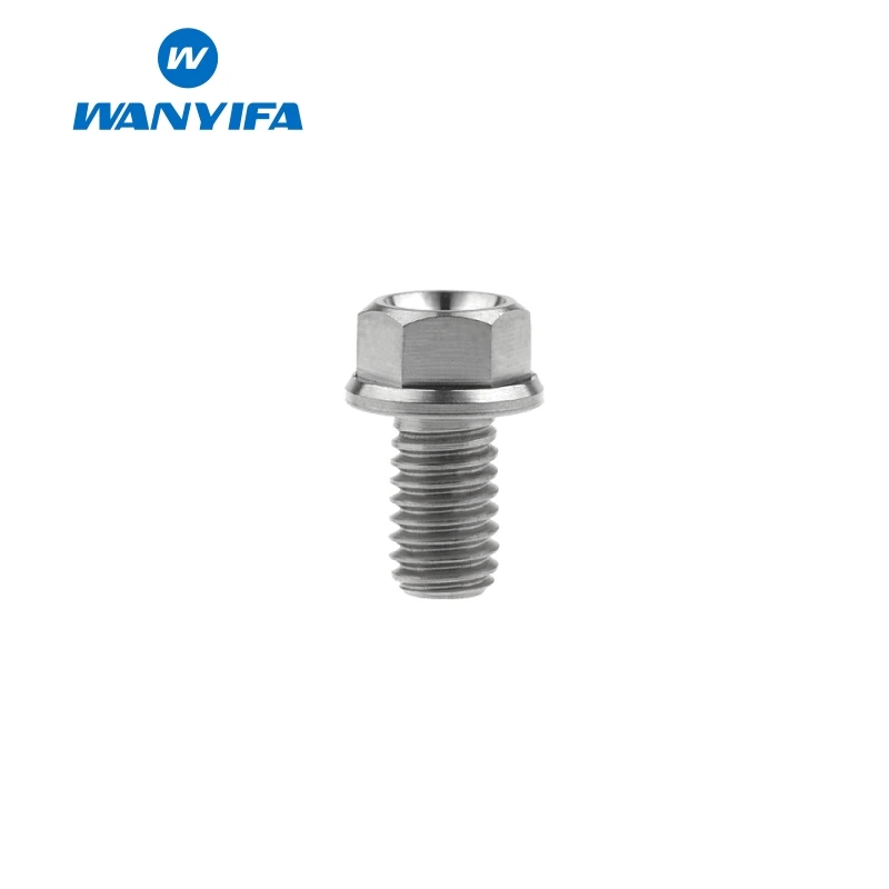 Wanyifa M6x10 15 20 25 30 35, 40 45 50 55 60 65 мм Ювелирные наборы с маленьким Фланец Головкой Винт С Титановым болтом для велосипедного тормоза велосипеда часть Титан - Цвет: M6x10