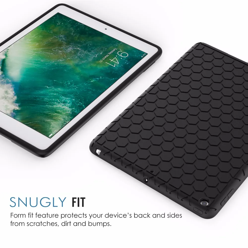 MoKo подходит для iPad 9,7 /-[Серия honey Comb] светильник Ударопрочный Мягкий силиконовый чехол для задней панели [для детей]