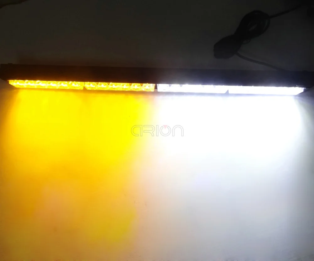 Half Amber HalfWhite CIRION 31 см до 120 см светодиодный светильник бар пожарный мигающий полицейский авариПредупреждение пожарные лампы для стробоскопа Янтарный Белый Красный Синий - Цвет: Half Amber HalfWhite