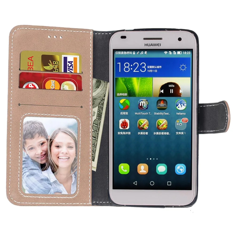 Чехол книжка для Huawei G7 роскошный флип чехол из искусственной кожи Ascend C199 L01 L03
