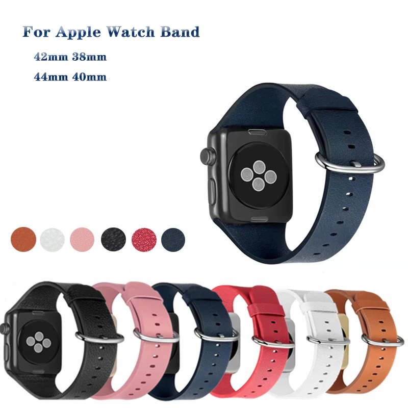 Кожаный ремешок Браслет apple watch 40 мм для 44 iwatch 38 серия 4 3 2 1 42 аксессуары | Наручные
