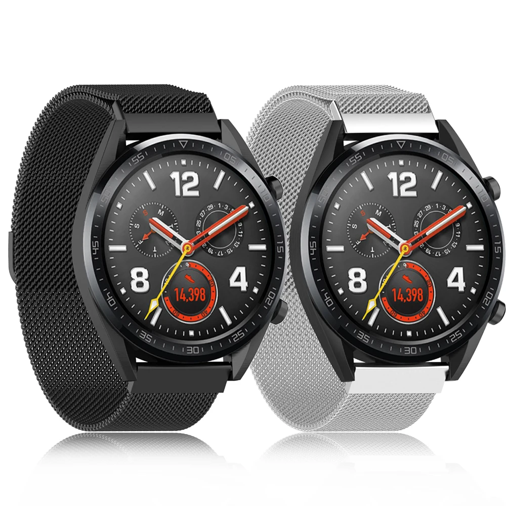 Для Amazfit Stratos 2 браслет для huawei Watch GT ремешок 22 мм металлический ремешок с тремя бусинами Безвинтовые умные часы из нержавеющей стали