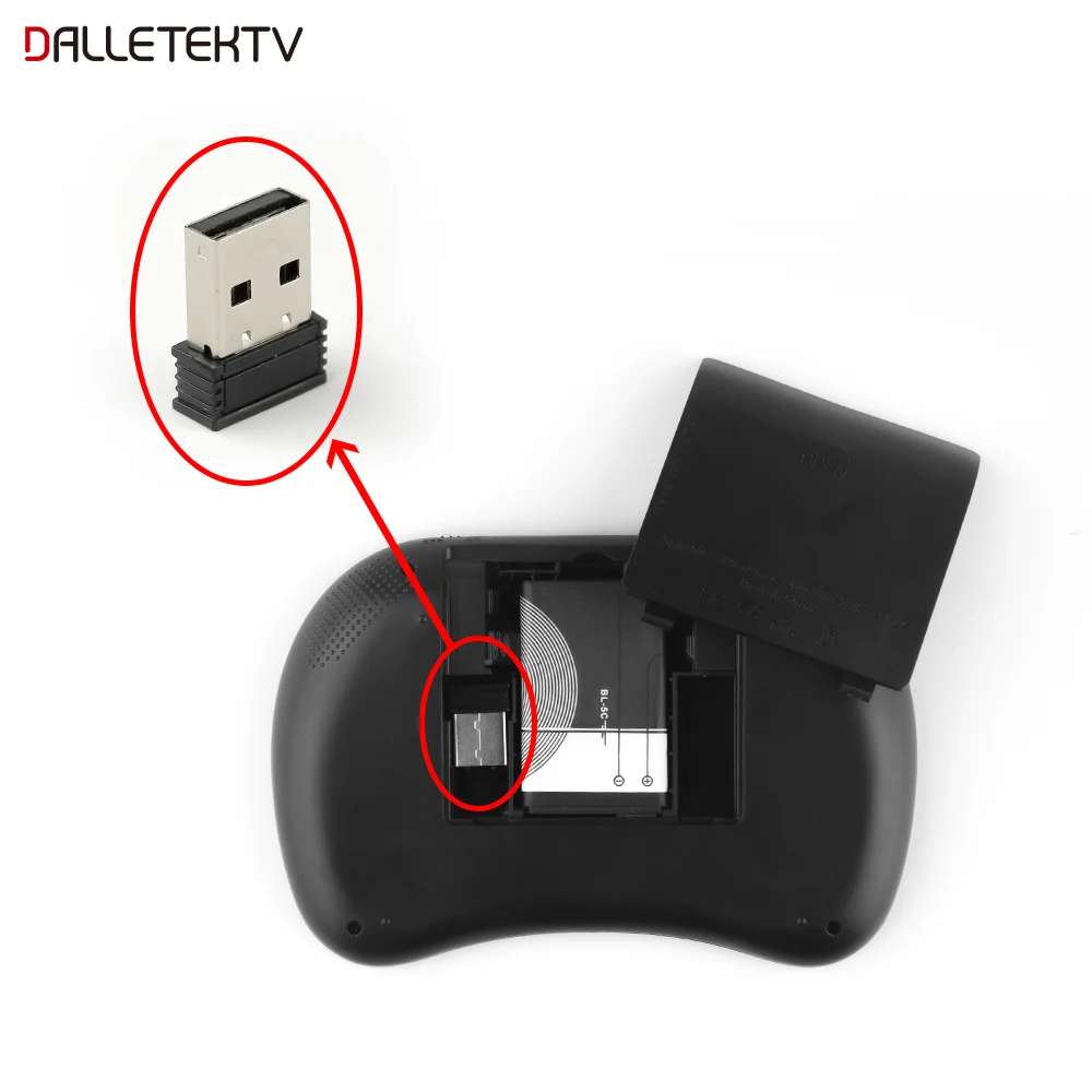 Dalletek ТВ I8 Беспроводной Клавиатура 2 4 ГГц подсветкой Французский Франция