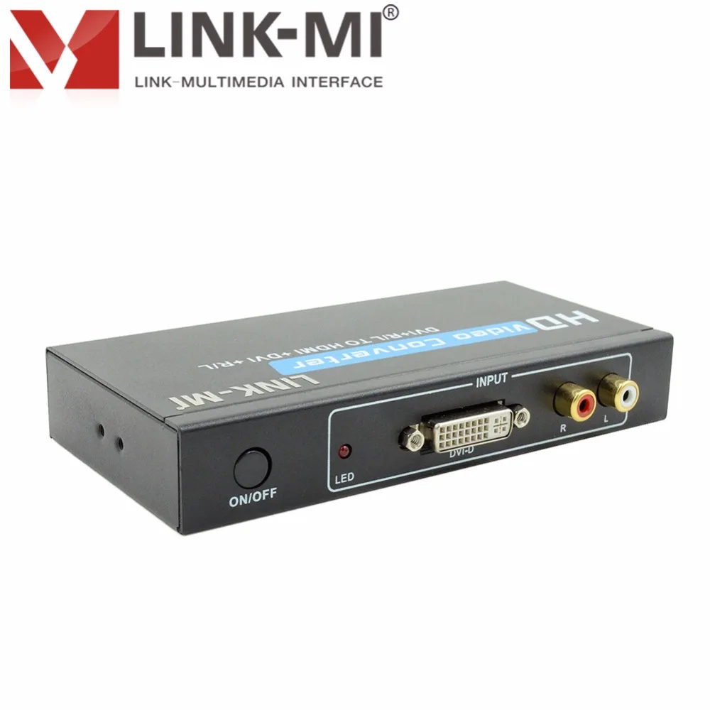 LINK-MI DVI в HDMI конвертер и аналоговые аудиосигналы выход с разъемом 1 3 HDCP |