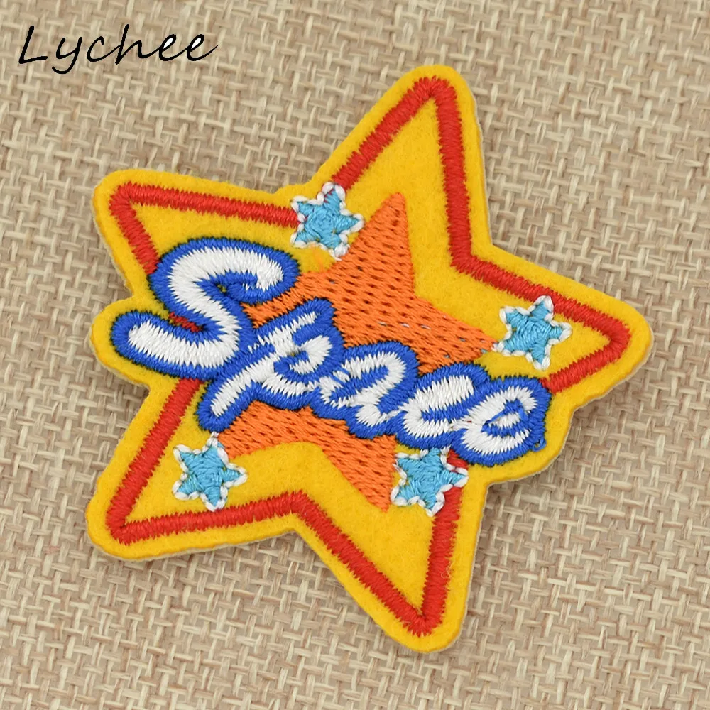 Личи многоцветный творческий космонавт вышивка патч ракета НЛО мультфильм